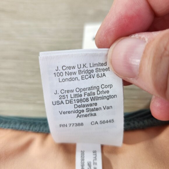 J. Crew Green Ribbed Curved Waist Cheeky String Bikini Bottom New W Tags Women L - Picture 14 of 16